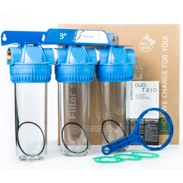 Filtr do wody 3-stopniowy 3/4" – system filtracji narurowy