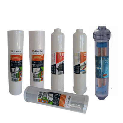 RO7, 8, 9 ACTIWATER - Zestaw wkładów RO do systemu odwróconej osmozy z mineralizatorem i bioceramicznym