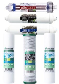 Komplet wkładów do filtrów RO7 z mineralizatorem i filtrem bioceramicznym – zestaw do odwróconej osmozy - 2