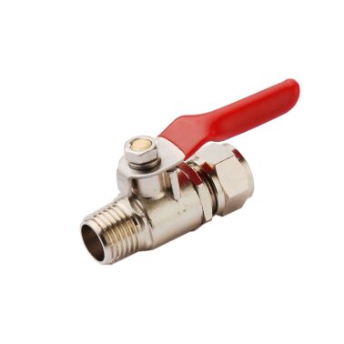 Zawór kulowy mosiężny 1/4" Gz x 3/8" wężyk