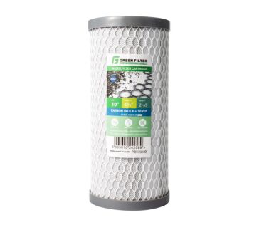 Węglowy blok impregnowany srebrem 10" 4,5" BB - usuwa chlor, zabija bakterie
