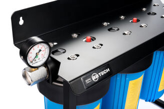 SYSTEM NARUROWY BIG BLUE 3x10 BBTECH ZESTAW Z MANOMETRAMI - trzy stopniowa filtracja domu - 3