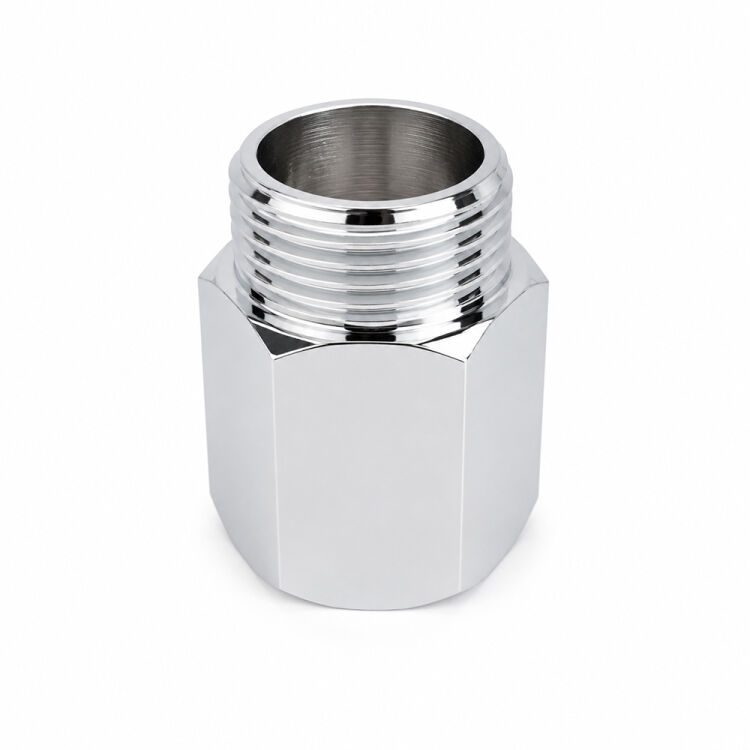 Przyłącze mosiężne chrom 3/4 Gw x 3/4 Gz