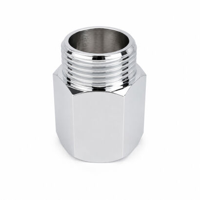 Przyłącze mosiężne chrom 3/4 Gw x 3/4 Gz