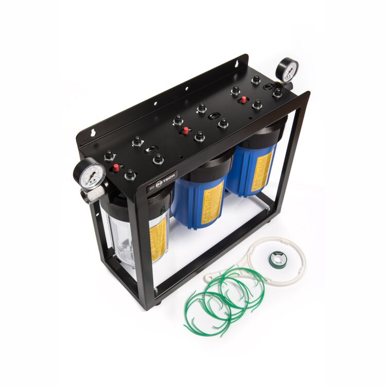 SYSTEM NARUROWY BIG BLUE 3x10 zestaw z manometrami
