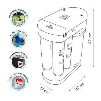 System odwróconej osmozy RO BERG 150GPD - wydajny filtr pod zlew - 2