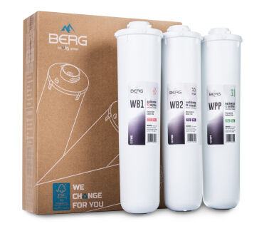 Zestaw wkładów RO BERG – duży serwis (komplet filtrów do odwróconej osmozy)